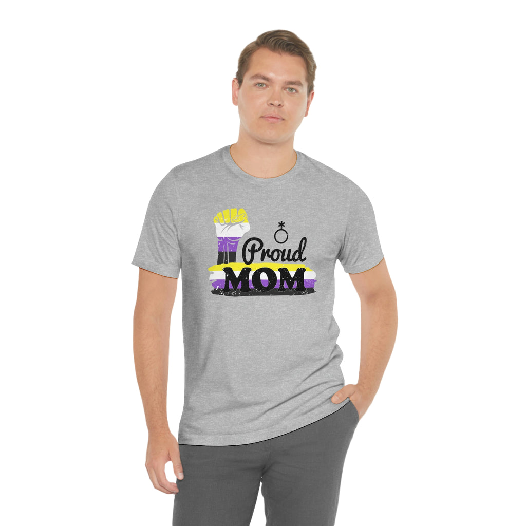 Nonbinary Pride Flag Mother's Day Unisex Short Sleeve Tee - Proud Mom SHAVA CO