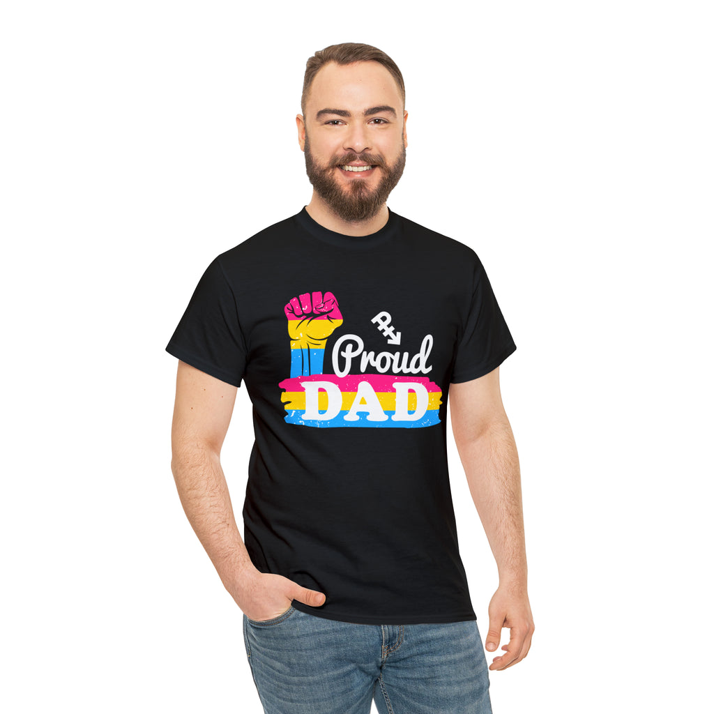 SHAVA CO Pansexual Flag, Unisex Heavy Cotton Tee - Proud Dad Printify