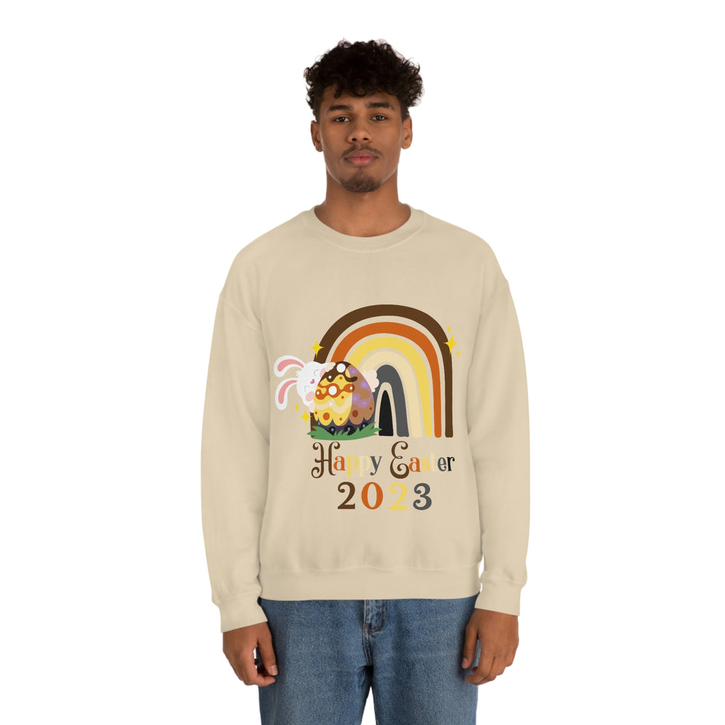 Bear Flag Heavy Blend Crewneck Sweatshirt Easter Festival Unisex Size - Happy Easter 2023 SHAVA