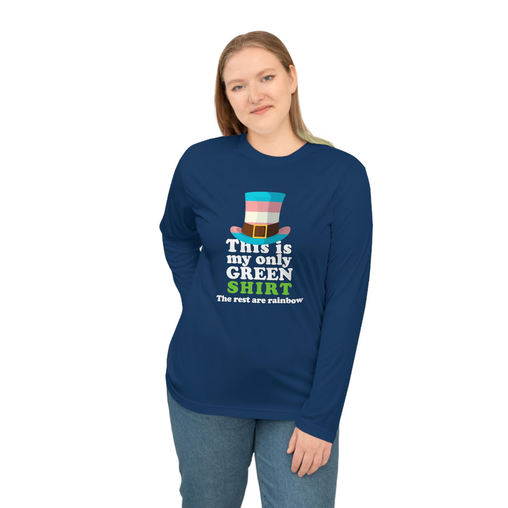 Transgender Flag Unisex Performance Long Sleeve Shirt - My Only Green Shirt Printify