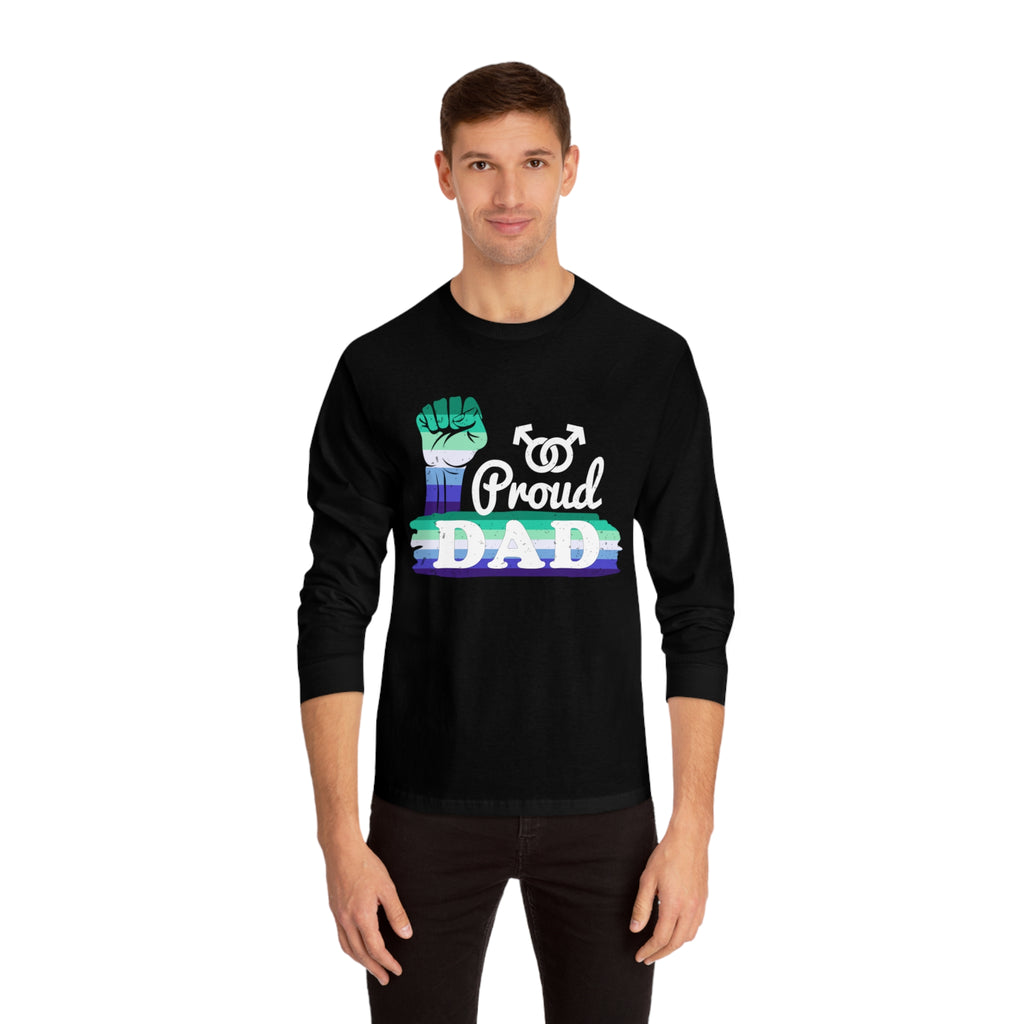 Gay Pride Flag Unisex Classic Long Sleeve Shirt - Proud Dad Printify