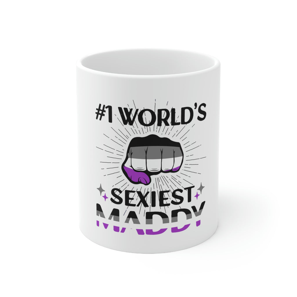 Asexual Flag Ceramic Mug  - #1 World's Sexiest Maddy Printify