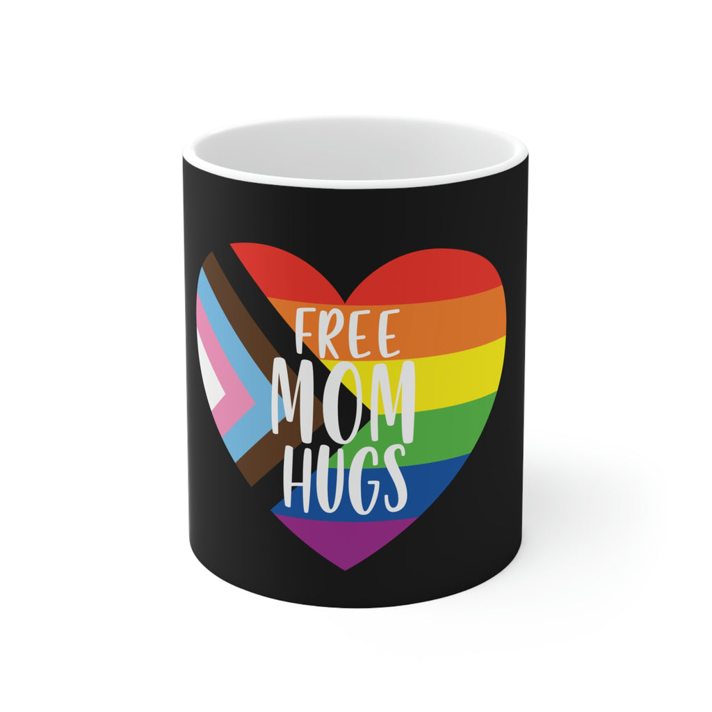 Progress Flag Ceramic Mug  - Free Mom Hugs Printify