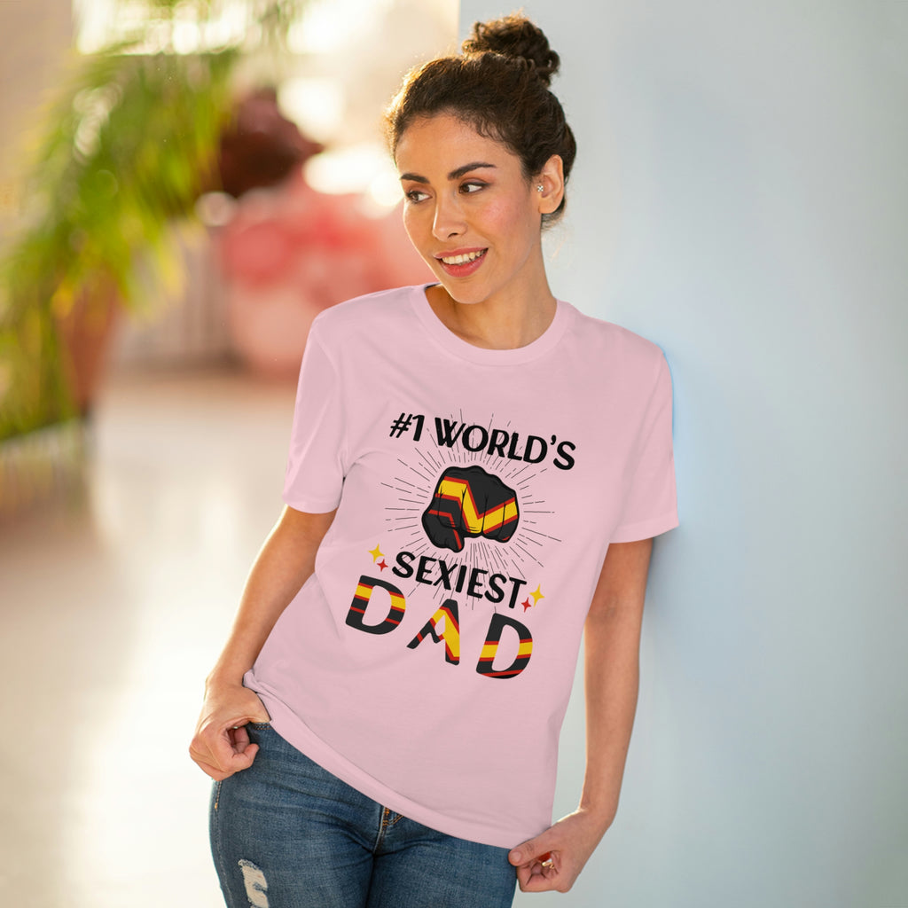 Rubber Pride Flag T-shirt Unisex Size - #1 Word's Sexiest Dad Printify