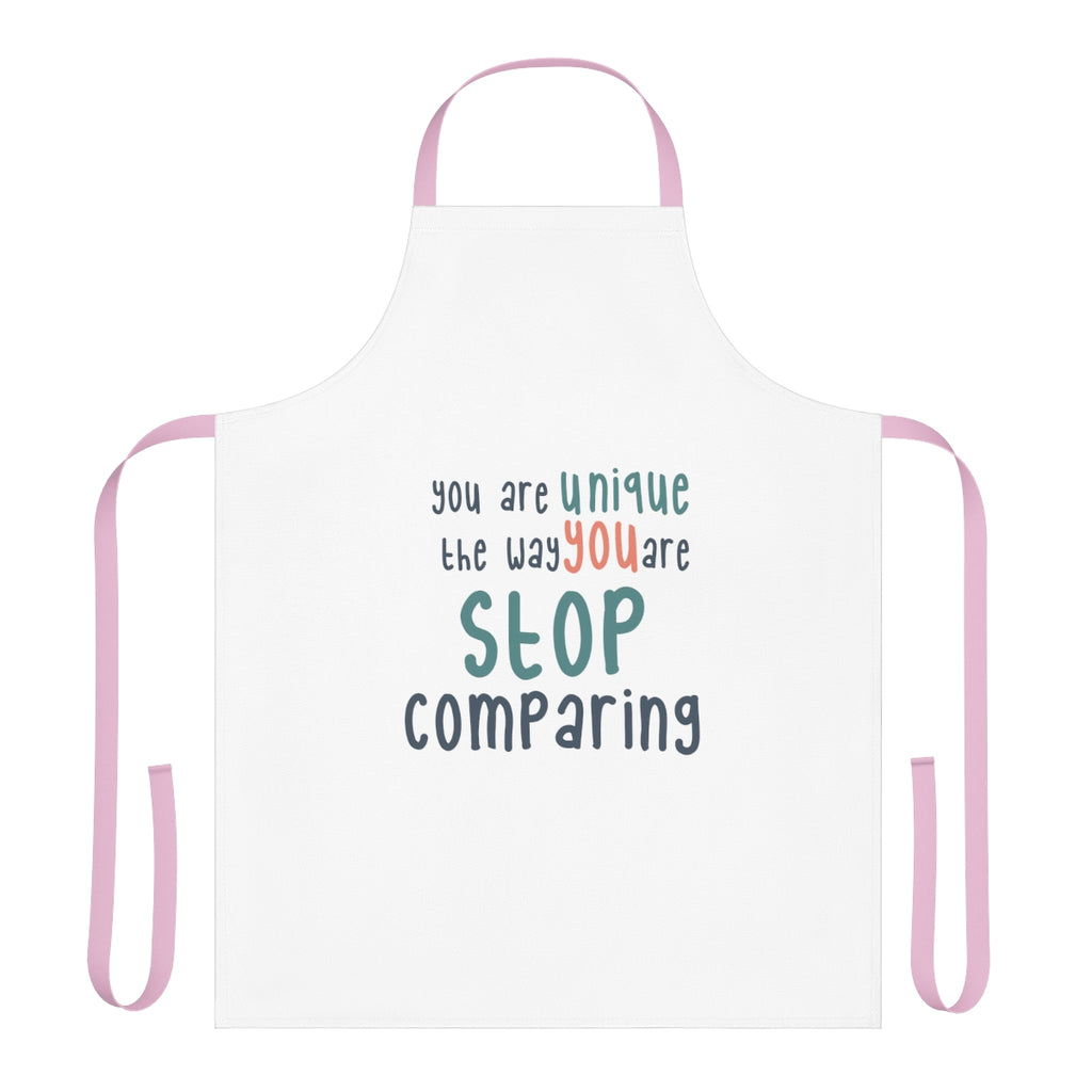 IAC  Home & Livings-Kitchen Accessories  / Kitchen Accessories / Apron (AOP) / I am me only me green with coral Printify