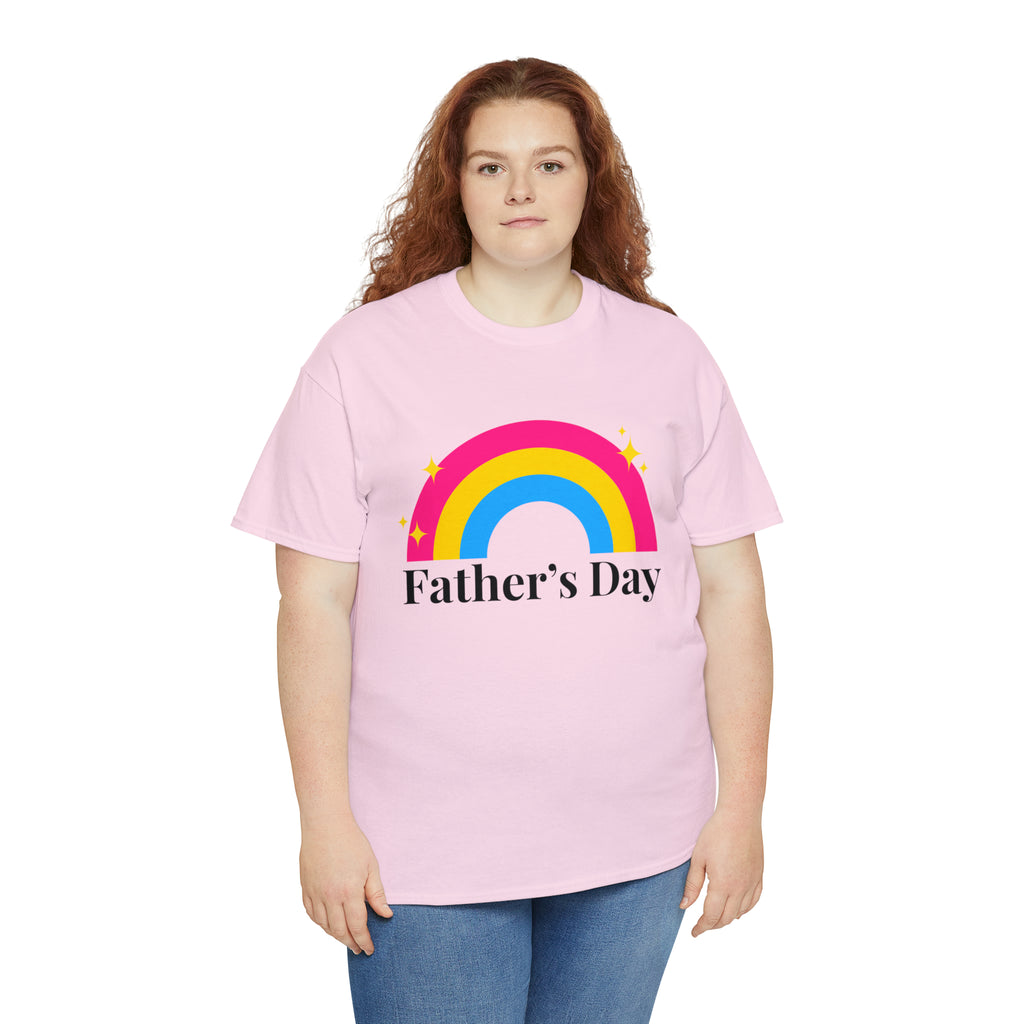 SHAVA CO Pansexual Flag, Unisex Heavy Cotton Tee - Father's Day Printify