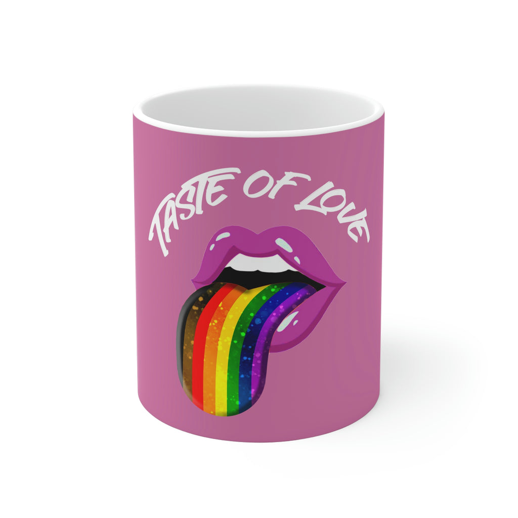 11oz Light Pink Mug - Taste Of Love Printify