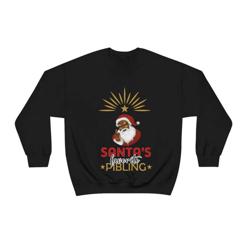 Christmas Unisex Sweatshirts , Sweatshirt , Women Sweatshirt , Men Sweatshirt ,Crewneck Sweatshirt, SANTA’S FAVORITE Pibling Printify