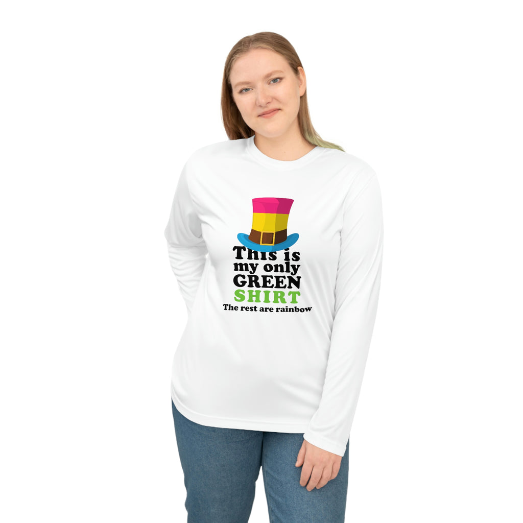Pansexual Flag Unisex Performance Long Sleeve Shirt - My Only Green Shirt Printify