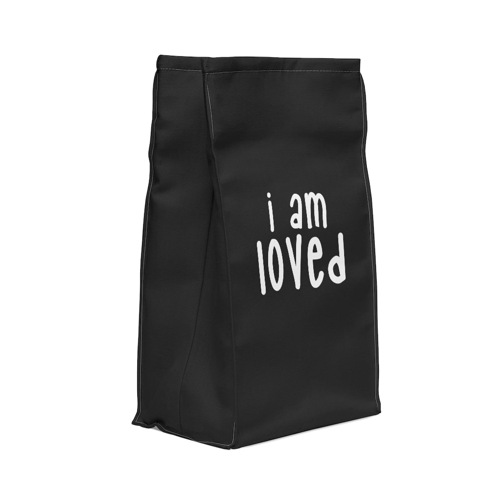 IAC  Home & Livings-Kitchen Accessories / Kitchen Accessories / Polyester Lunch Bag / I am loved whites Printify