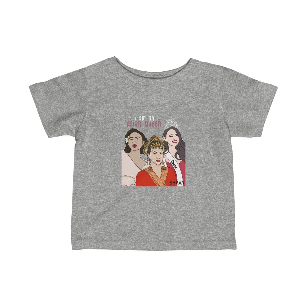 IAC  KIDS T-Shirts  Infant Fine Jersey Tee / I am Asian Queen Printify