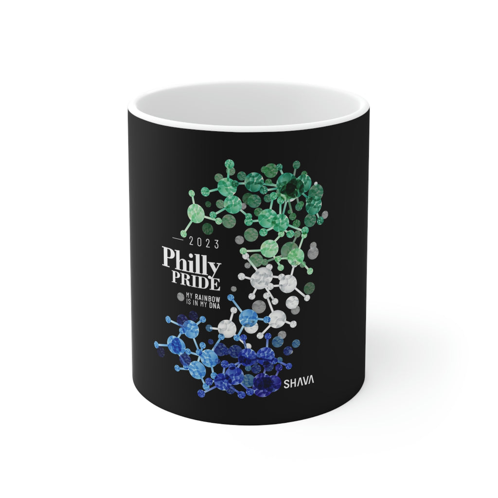 Gay Philly Pride Ceramic Mug - Rainbow Is In My DNA SHAVA CO