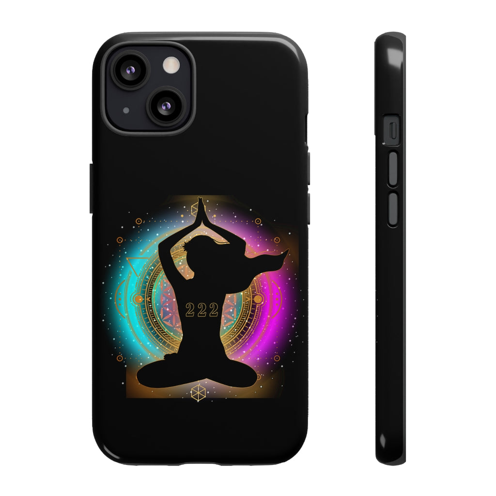 Yoga Spiritual Meditation Phone Cases – Alignment 222 Angel Number Printify