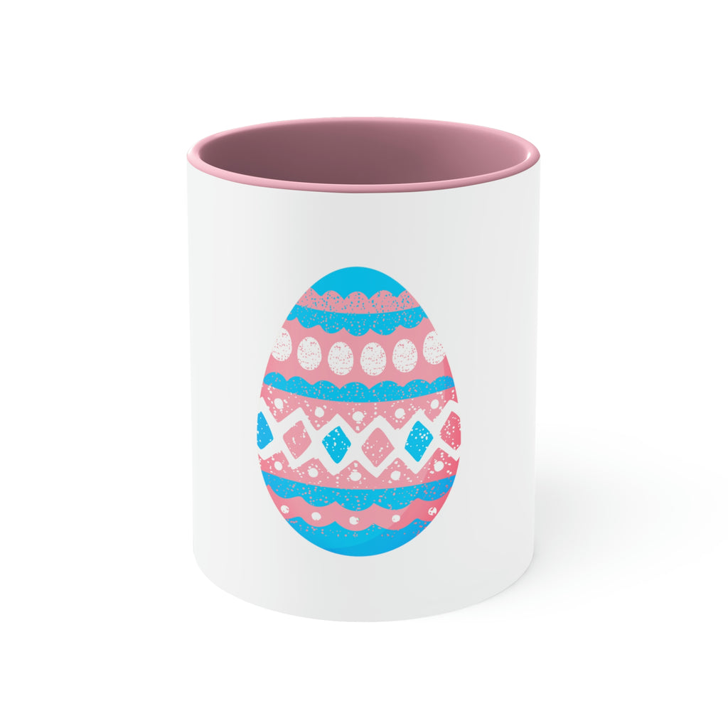Transgender Flag Accent Coffee Mug Easter Festival - Easter Egg SHAVA