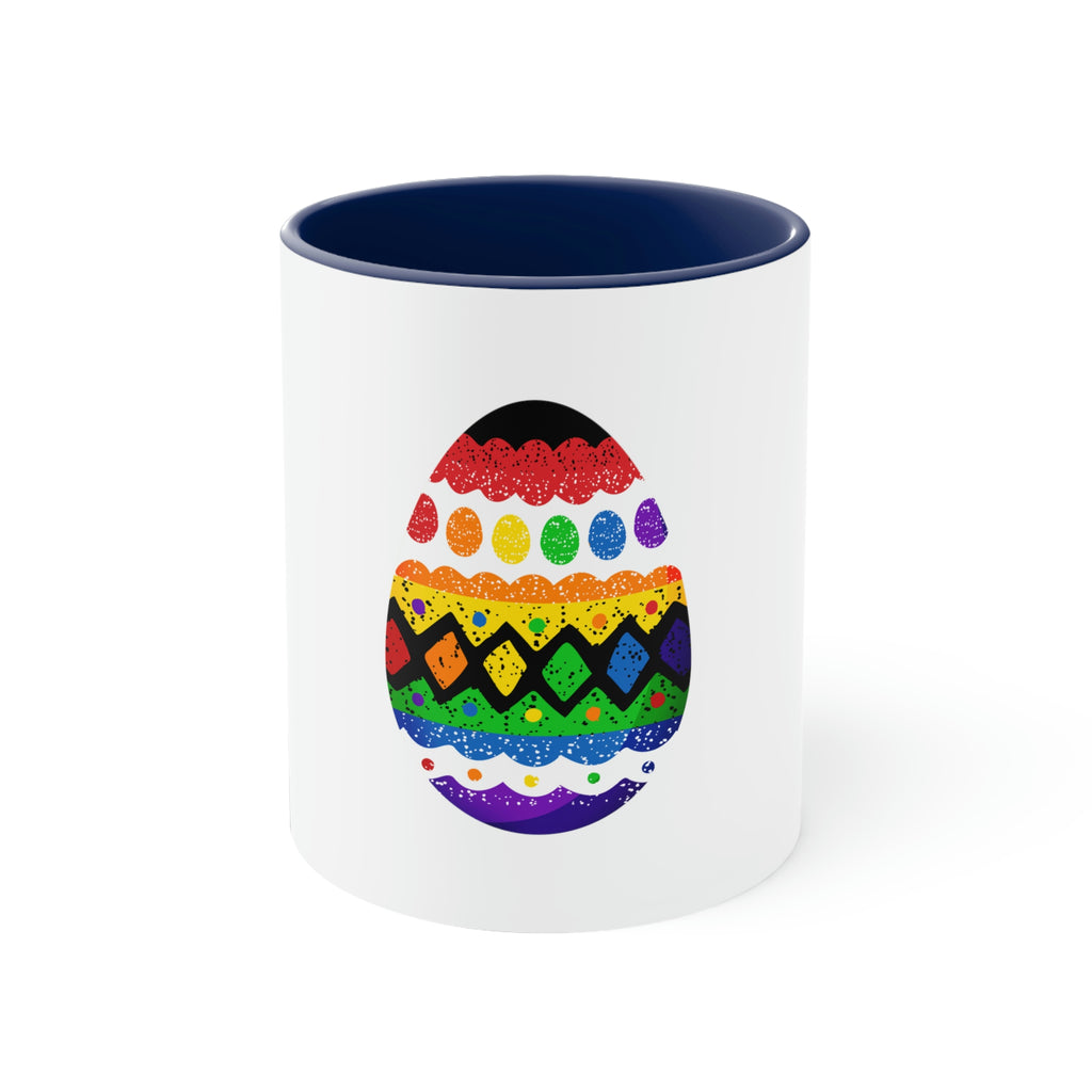 Straight Ally Flag Accent Coffee Mug Easter Festival - Easter Egg SHAVA