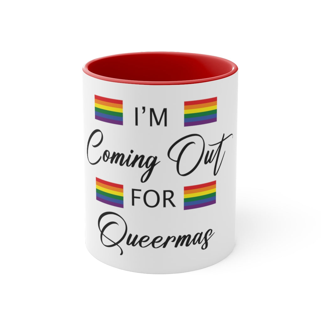 Christmas LGBTQ Two Tone Custom Accent Coffee Mug Printify