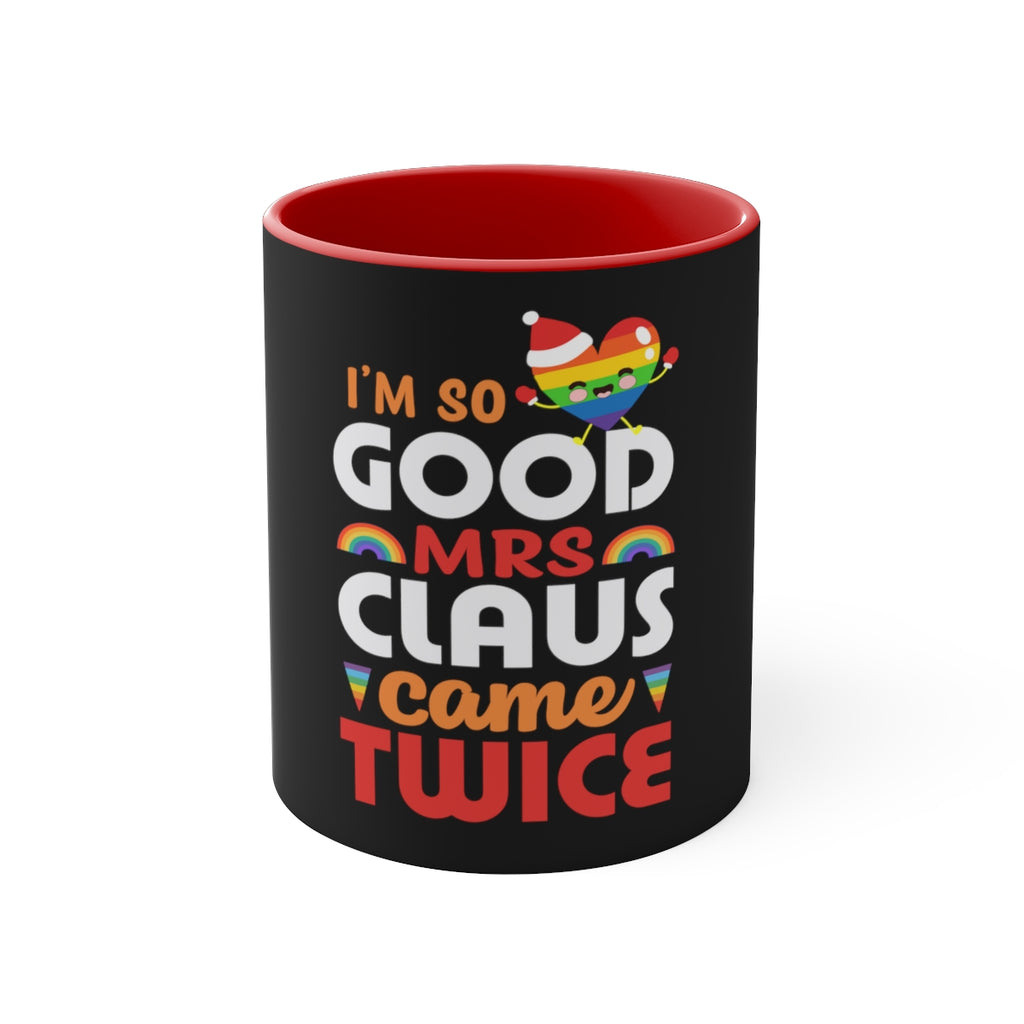 Christmas LGBTQ Two Tone Custom Accent Coffee Mug Printify