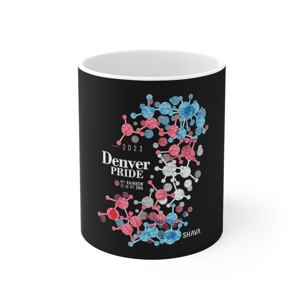 Transgender Flag Ceramic Mug Denver Pride - Rainbow Is In My DNA SHAVA CO