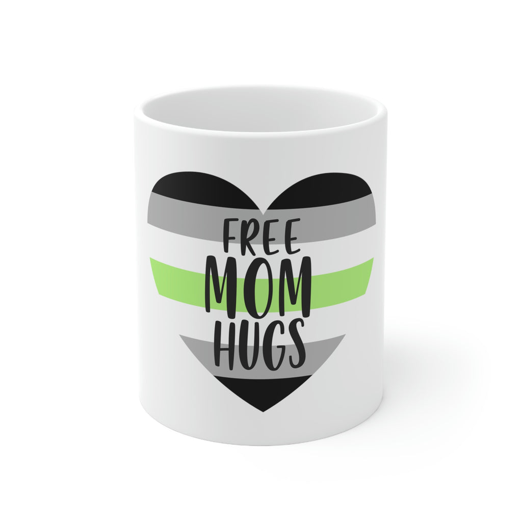 Agender Flag Ceramic Mug  - Free Mom Hugs Printify