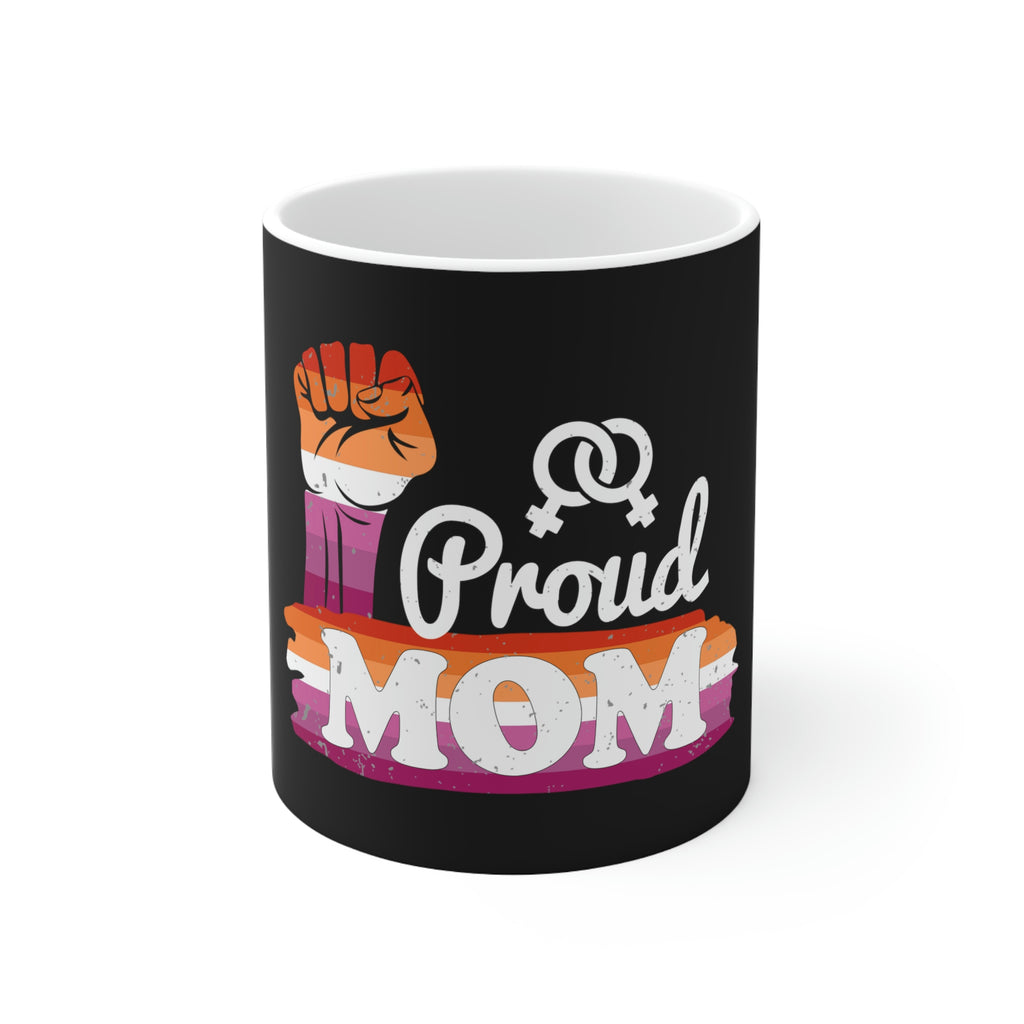 Lesbian Flag Ceramic Mug  - Proud Mom Printify