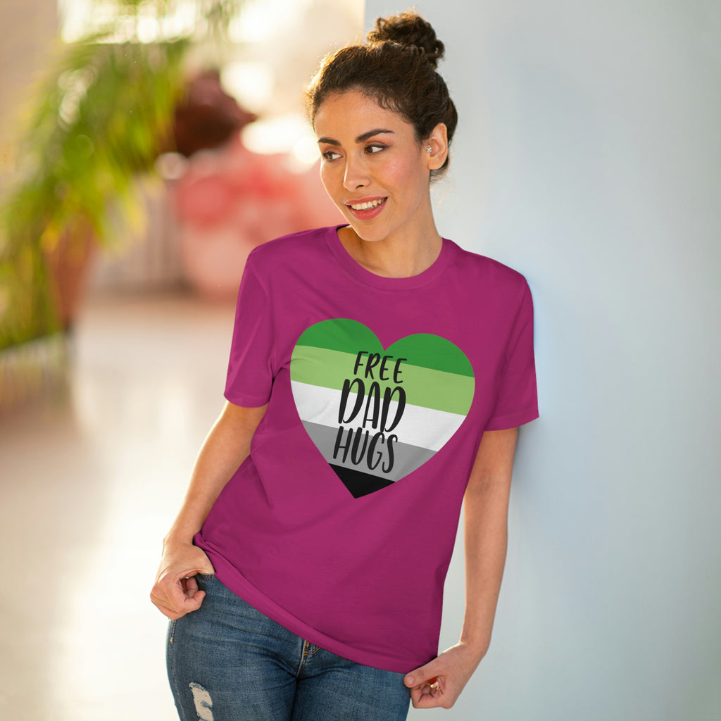 Aromantic Pride Flag T-shirt Unisex Size - Free Dad Hugs Printify