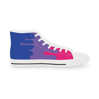 Thumbnail for Bisexual Drip Rainbow Flag LGBTQ High Top Sneakers Unisex Size Printify