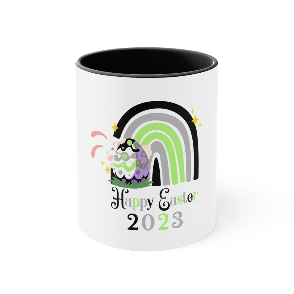 Agender Flag Accent Coffee Mug Easter Festival - Happy Easter 2023 SHAVA