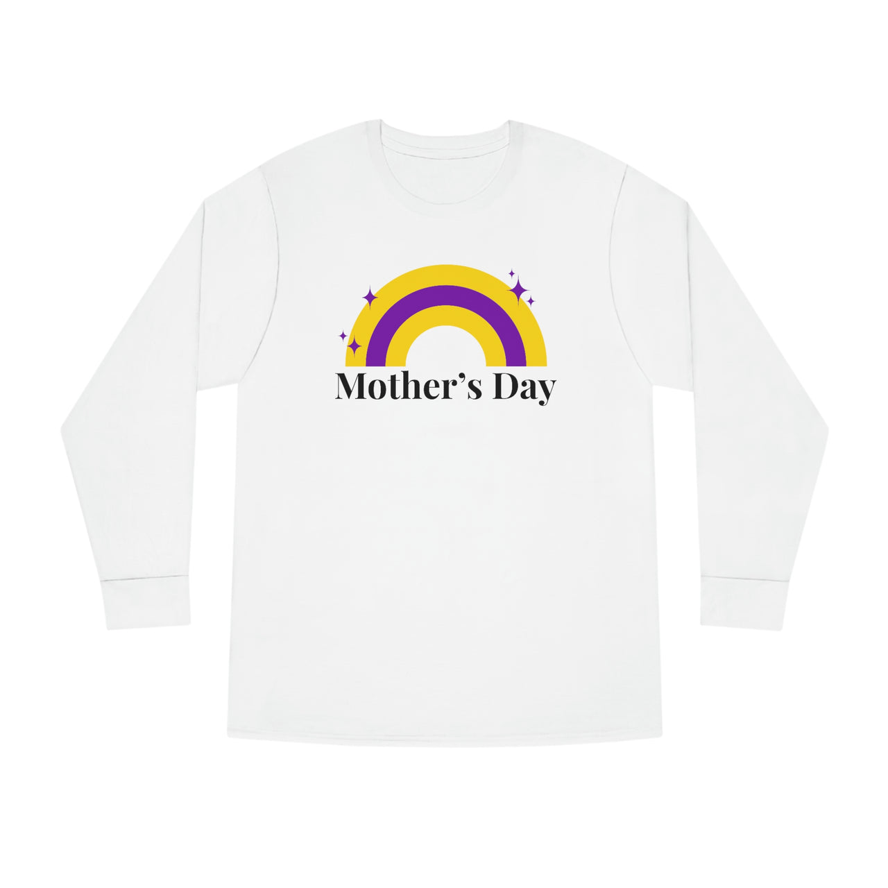 Intersex Flag Long Sleeve Crewneck Tee - Mothers Day Printify