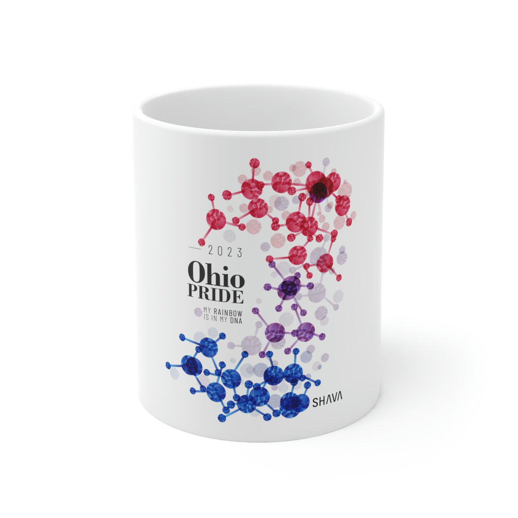 Bisexual Ceramic Mug Ohio Pride - My Rainbow Is In My DNA SHAVA CO