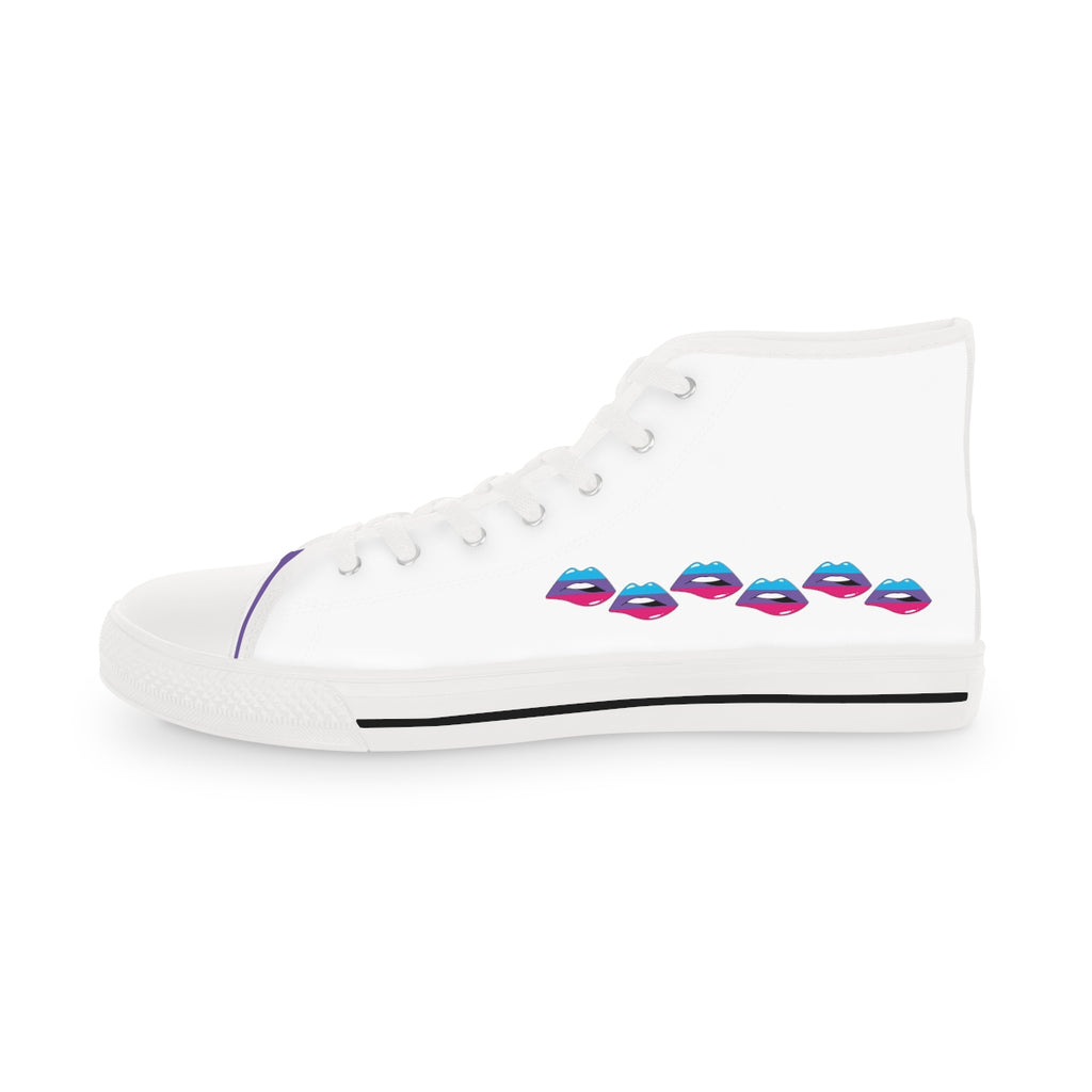 Androgyne Flag Kisses LGBTQ High Top Sneakers Unisex Size Printify