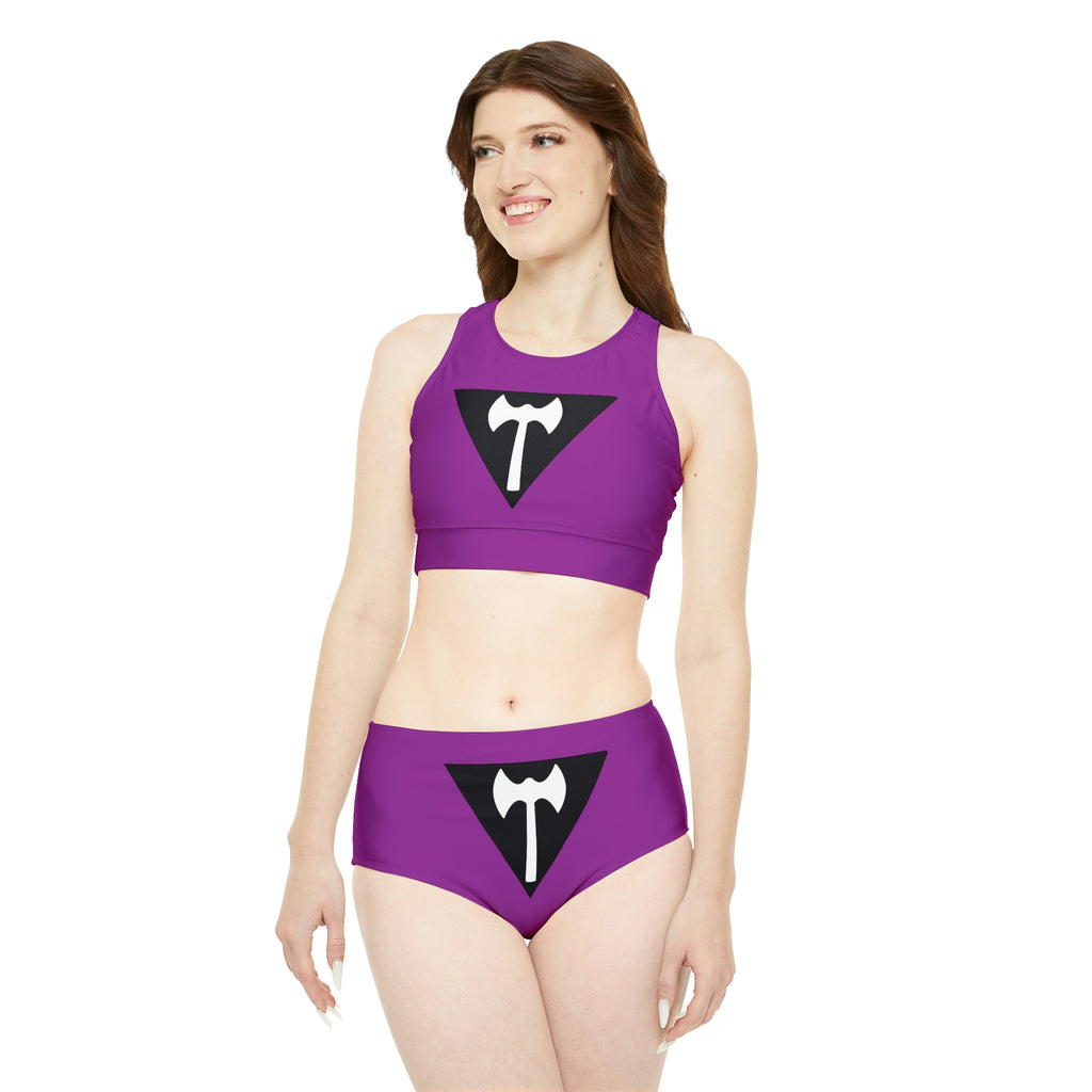 Labrys Lesbian Pride Flag Sporty Bikini Set SHAVA CO