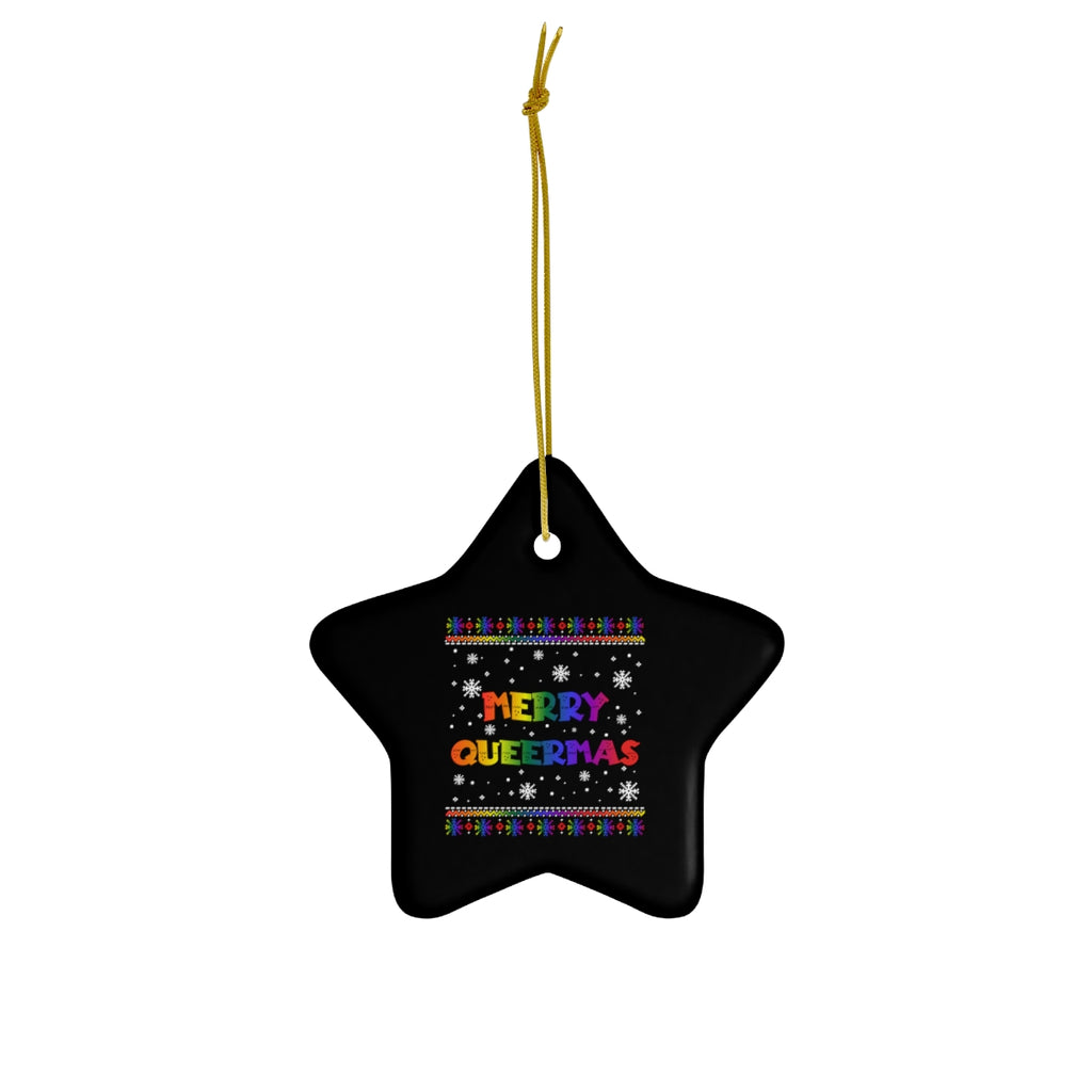 Christmas LGBTQ Custom Made Ceramic Ornament, 4 Shapes Printify