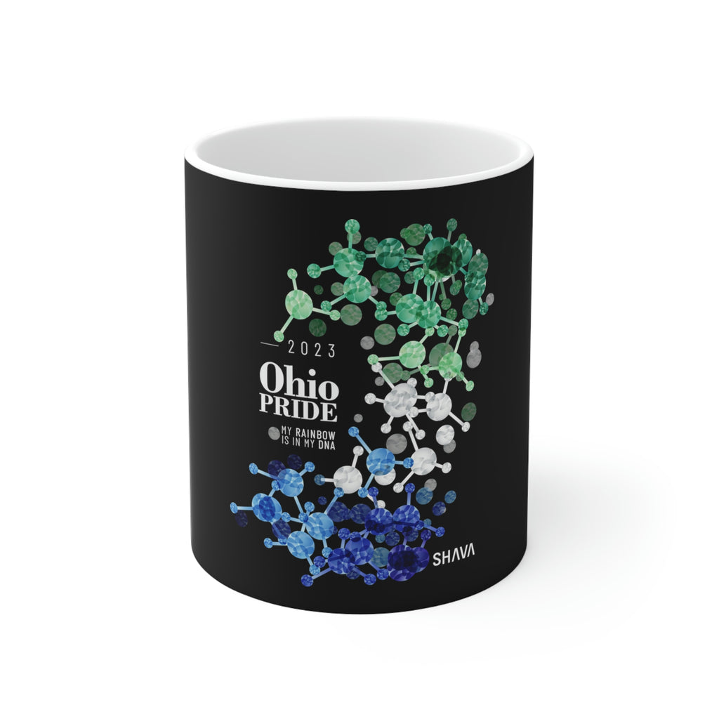 Gay Ceramic Mug Ohio Pride - My Rainbow Is In My DNA SHAVA CO