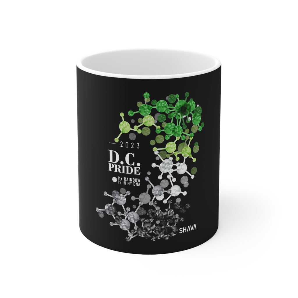 Aromantic Flag Ceramic Mug D.C. Pride - Rainbow Is In My DNA SHAVA CO