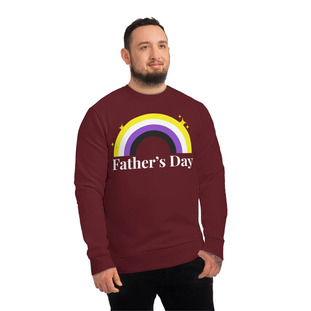 Non Binary Pride Flag Sweatshirt Unisex Size - Father's Day Printify