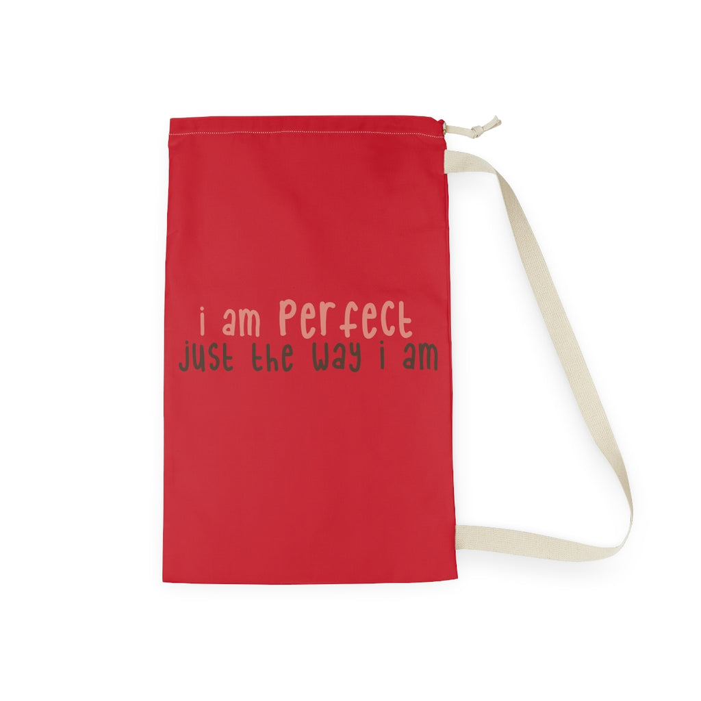 Affirmation Feminist pro choice Laundry Bag -  I am PERFECT Printify