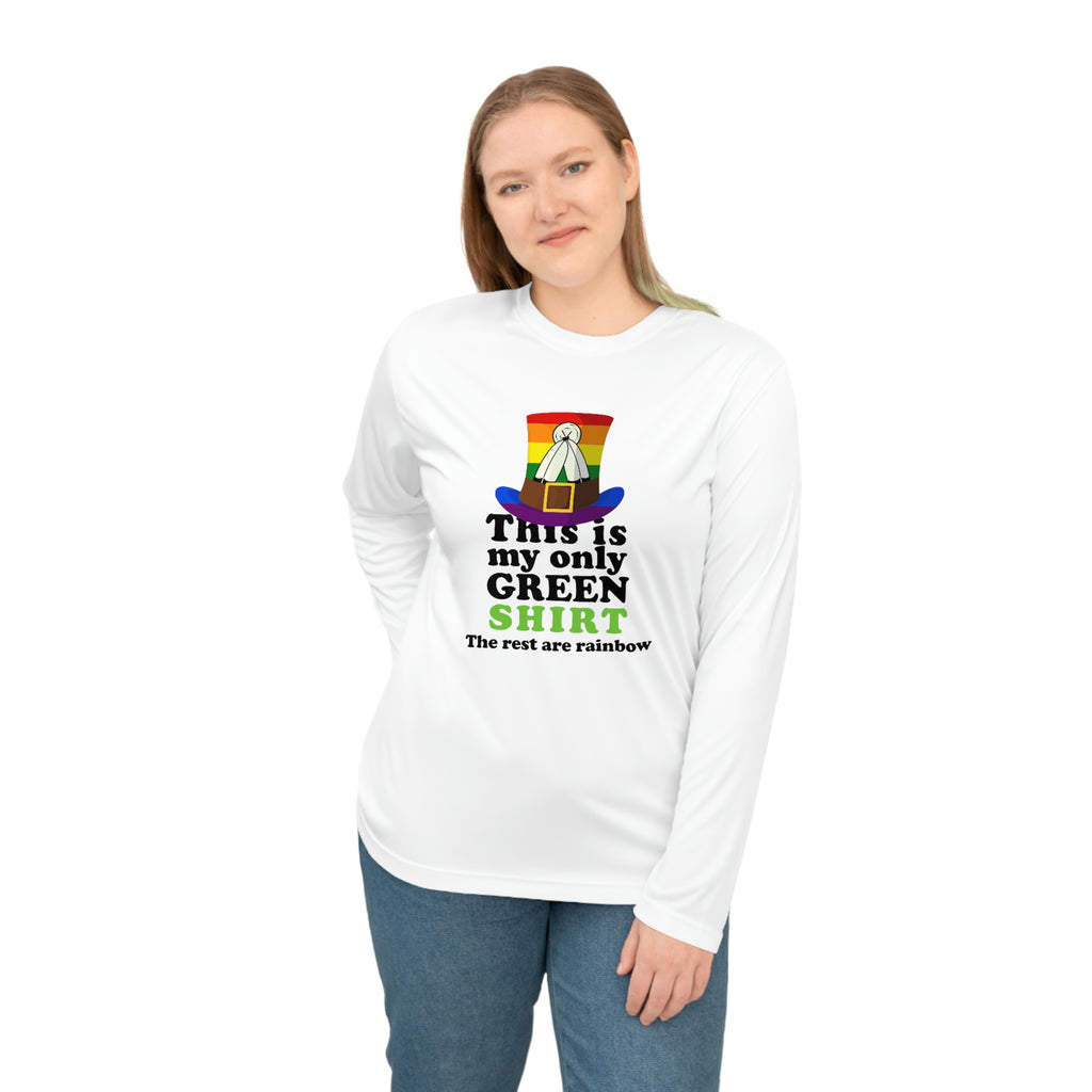 Two Spirit Flag Unisex Performance Long Sleeve Shirt - My Only Green Shirt Printify