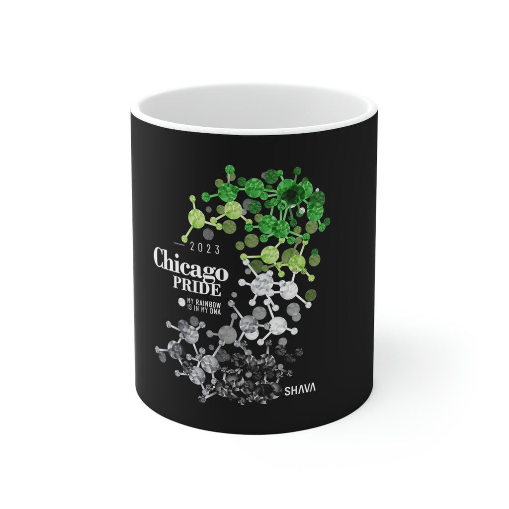 Aromantic Flag Ceramic Mug Chicago Pride - Rainbow Is In My DNA SHAVA CO