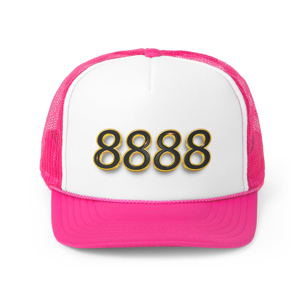 Angel Number 8888 Unisex Trucker Caps Printify