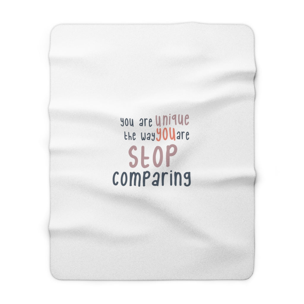 IAC  Home & Livings- Blankets  / Sherpa Fleece Blanket / I am me only me pink with coral Printify