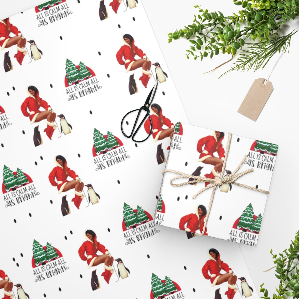 Christmas gift  Pinup's Art Gift Paper Gift Wrap  Design Printify