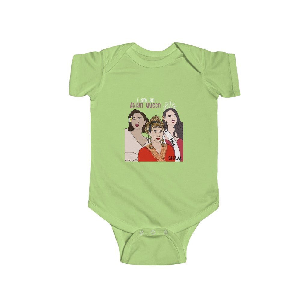 IAC KIDS Clothing Infant Fine Jersey Bodysuit / I am Asian Queen Printify