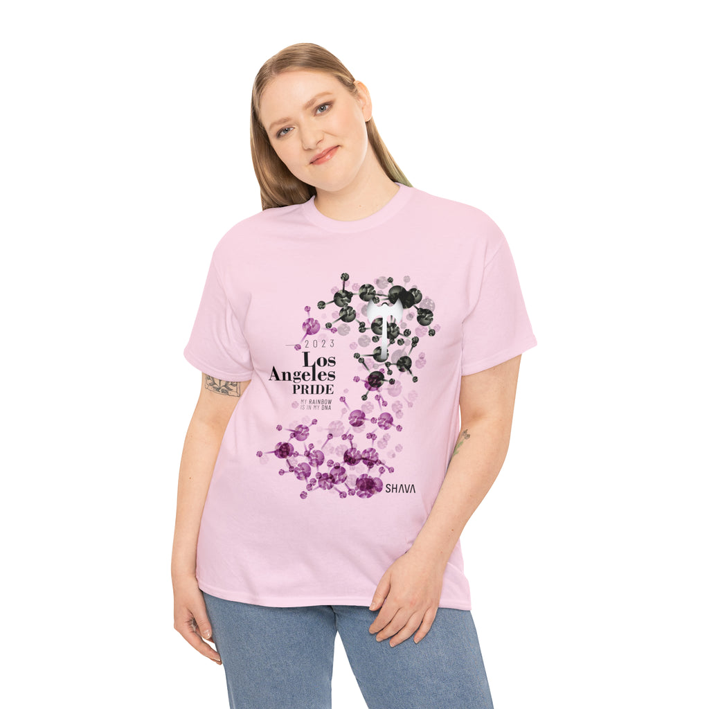SHAVA CO Labrys lesbian Flag 2023 Pride, Los Angeles Unisex Heavy Cotton Tee - My Rainbow Is In My DNA Printify