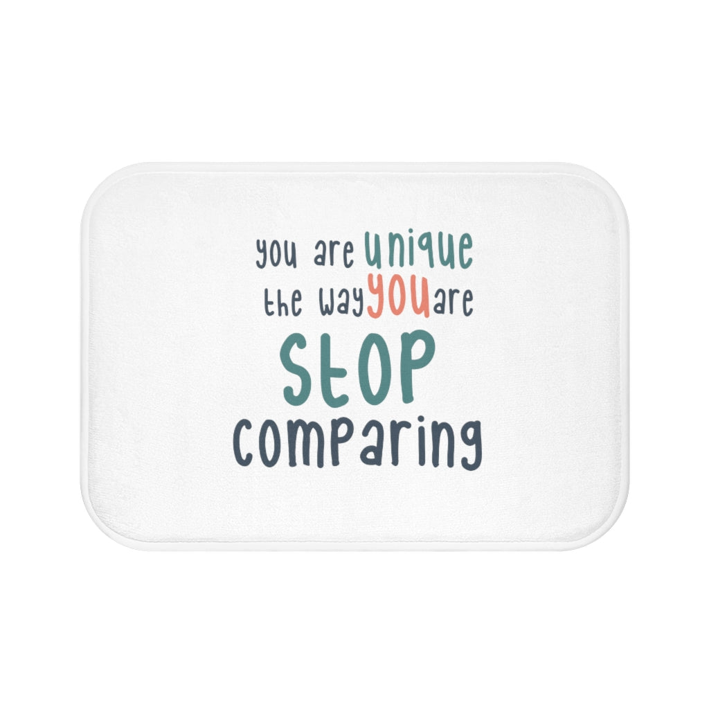 IAC  Home & Livings-Bathroom  / Bath Mat /I am me only me green with coral Printify