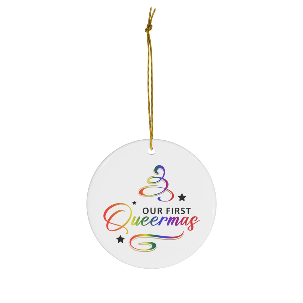 Christmas LGBTQ Custom Made Ceramic Ornament, 4 Shapes Printify