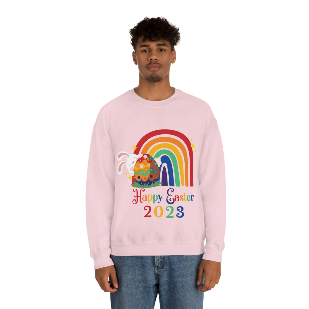 Lgbtq Flag Heavy Blend Crewneck Sweatshirt Easter Festival Unisex Size - Happy Easter 2023 SHAVA