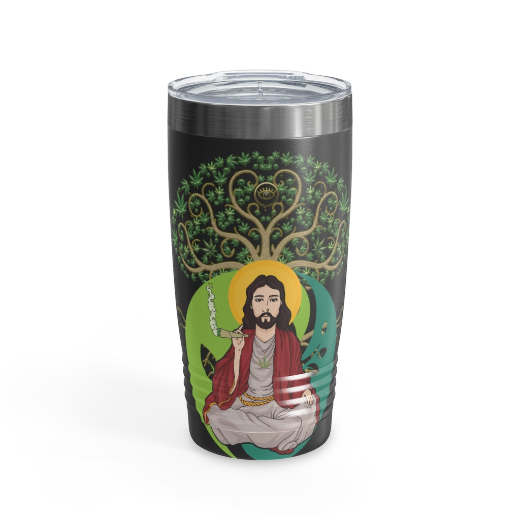 KCC Home & Livings-Bottles & Tumblers /Ringneck Tumbler, 20oz/ White Jesus Printify