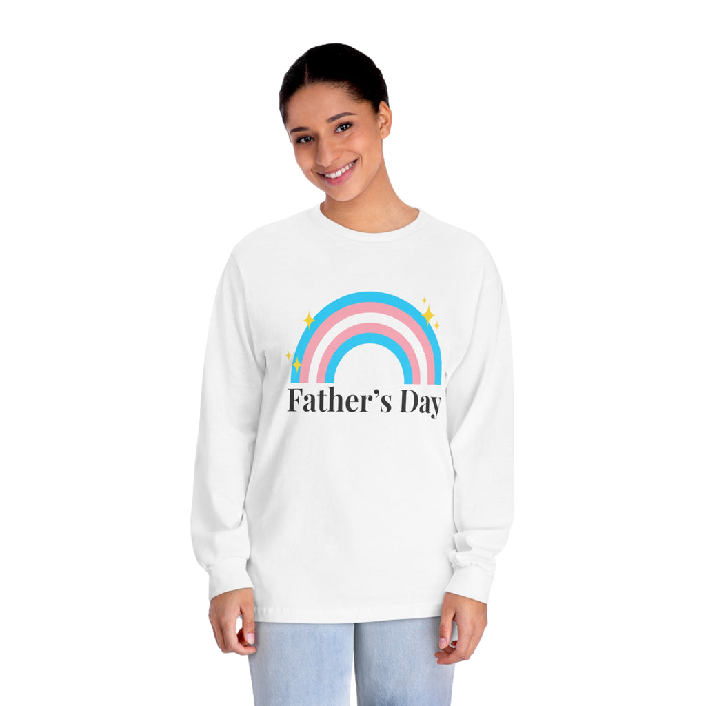 Transgender Pride Flag Unisex Classic Long Sleeve Shirt - Father's Day Printify