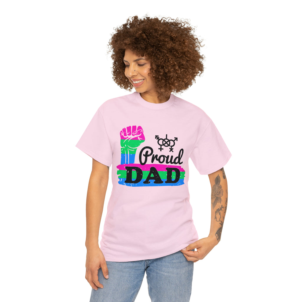 SHAVA CO Polysexual Flag, Unisex Heavy Cotton Tee - Proud Dad Printify