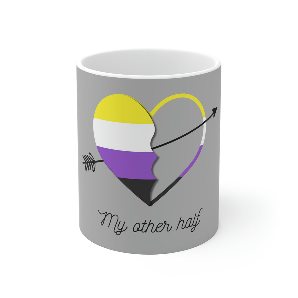 11oz Light Grey Mug - My Other Half Printify